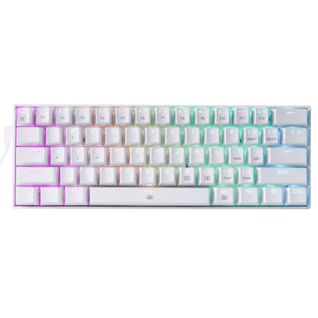 Redragon K630 Dragon Born 60% Wired RGB Gaming Keyboard, 61 Keys Compact Mechanical Keyboard with Linear Red Switch, Pro Driver Support, White Redragon K630 Dragon Born 60% Wired RGB Gaming Keyboard, 61 Keys Compact Mechanical Keyboard with Linear Red Switch, Pro Driver Support, White